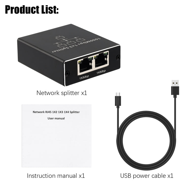 1 To 4 Gigabit Network Splitter Network Sharer RJ45 Network Cable Splitter - Network Hubs by PMC Jewellery | Online Shopping South Africa | PMC Jewellery | Buy Now Pay Later Mobicred