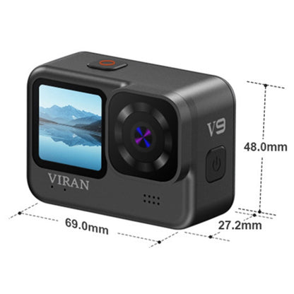 VIRAN V9 4K Dual Color Screen Diving Anti-Shake Action Camera Outdoor Cycling Travel Recorder(Round) - Other Camera by VIRAN | Online Shopping South Africa | PMC Jewellery