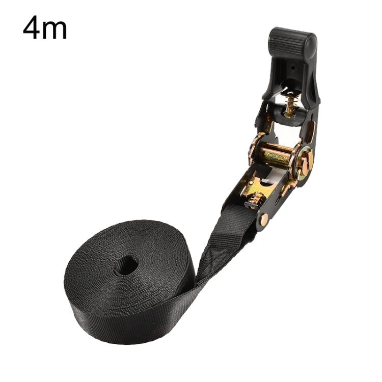 Motorcycle Ratchet Tensioner Cargo Bundling And Luggage Fixing Straps, Specification: Black 4m - Towing Bars by PMC TechLife | Online Shopping South Africa | PMC TechLife | Buy Now Pay Later Mobicred