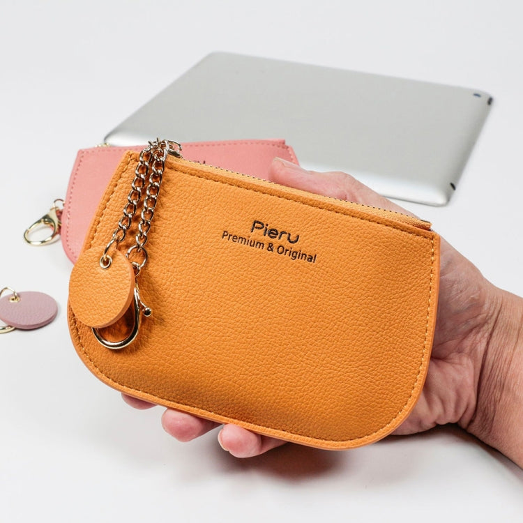 Leisure Ultra-thin Ladies Coin Purse Zippered Mini Wallet(Yellow) - Card & Passport Bags by Pieru | Online Shopping South Africa | PMC Jewellery