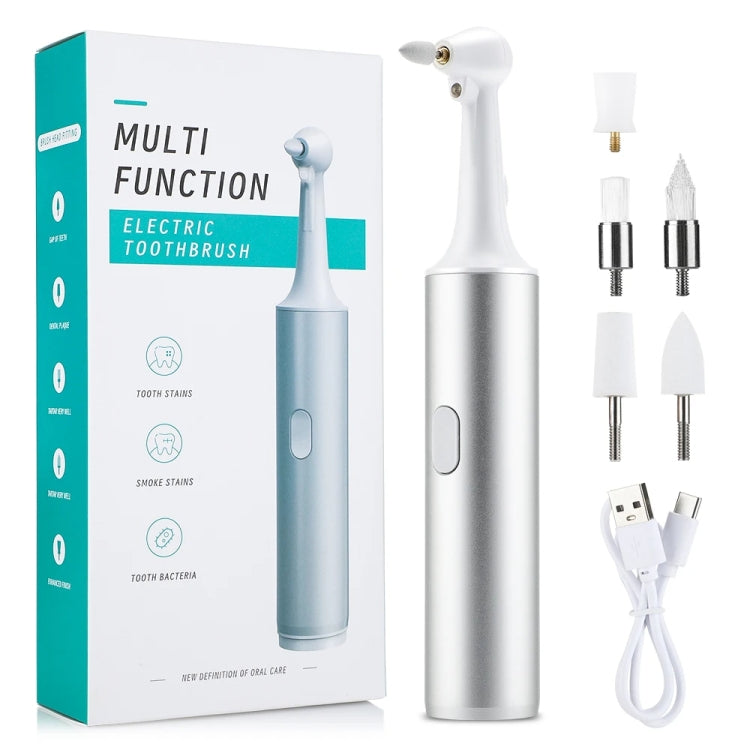 5 In 1 Electric Tooth Polisher USB Rechargeable Dental Scaler Toothbrush(M15 Silver) - Teeth Whitening by PMC Jewellery | Online Shopping South Africa | PMC Jewellery | Buy Now Pay Later Mobicred