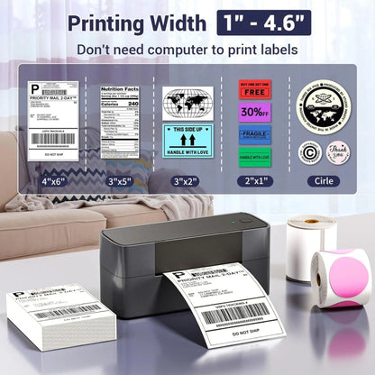 Phomemo PM245-BT Bluetooth Shipping Label Printer Support Labels Width  1- 4.6 Inch(EU Plug) - Printer by Phomemo | Online Shopping South Africa | PMC Jewellery | Buy Now Pay Later Mobicred