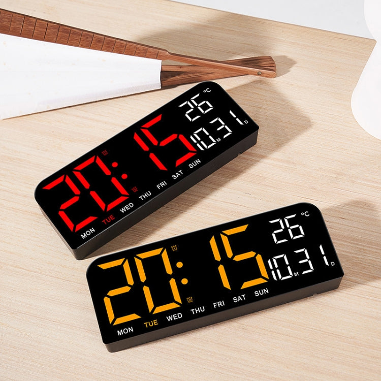 LED Screen Digital Display Desktop Alarm Clock Multifunctional Decoration Wall Clock(Orange) - Alarm Clocks by PMc TechLife | Online Shopping South Africa | PMc TechLife | Buy Now Pay Later Mobicred