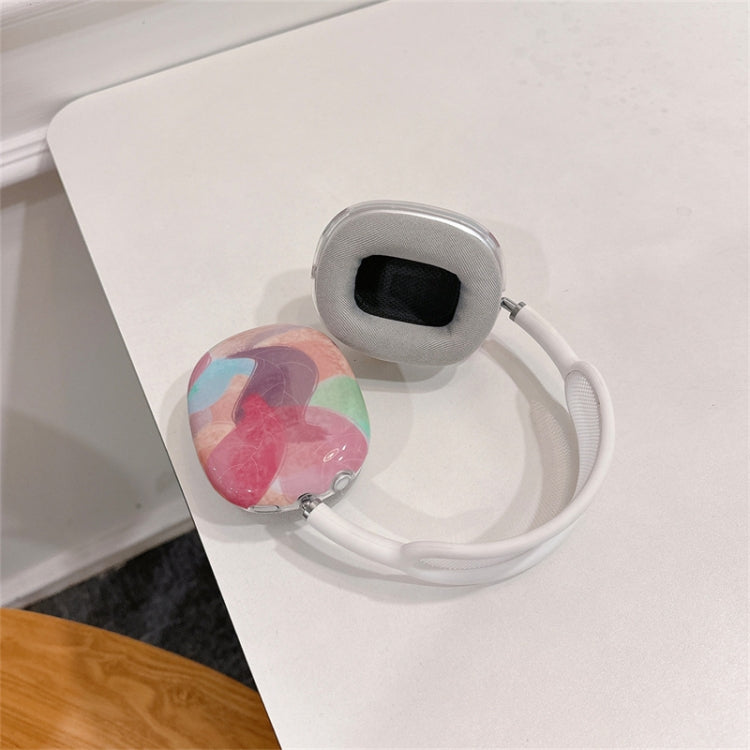 For AirPods Max 1Pair Tropical Leaf Pattern Headphone Silicone Case(Blue) - For AirPods Max by PMC Jewellery | Online Shopping South Africa | PMC Jewellery | Buy Now Pay Later Mobicred