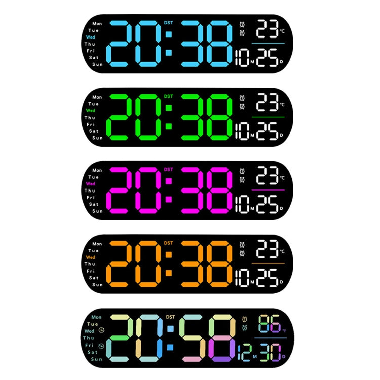 Remote Control Digital Display Atmosphere Light Wall Clock Living Room Decoration Clock, Color: Dark Pink - Wall Clock by PMc TechLife | Online Shopping South Africa | PMc TechLife | Buy Now Pay Later Mobicred