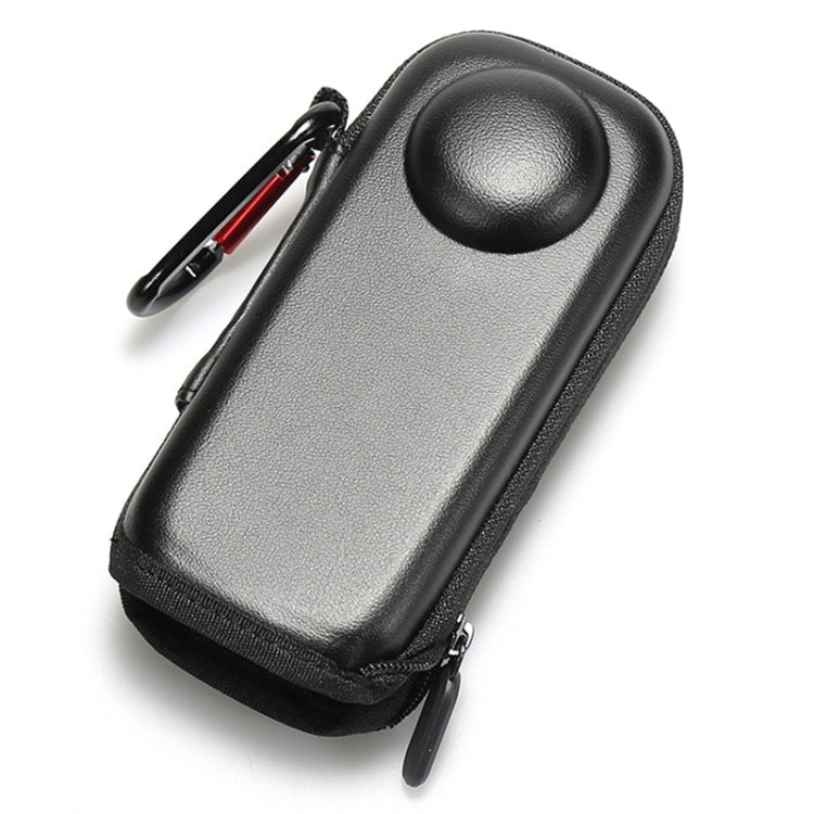 For Insta360 X4 Mini Storage Case PU Bag Sport Camera Protector With Hook(Black) - Case & Bags by PMC TechLife | Online Shopping South Africa | PMC TechLife | Buy Now Pay Later Mobicred