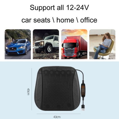 Car USB Summer Cool Ventilated Breathable Seat Cushion(Red 8 Sets Fan) - Seat Accessories by PMC Jewellery | Online Shopping South Africa | PMC Jewellery | Buy Now Pay Later Mobicred