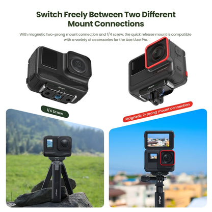 AMagisn Metal Magnetic Quick Release + Top Cover, For Insta360 Ace / Ace Pro / X3 / X2 / GoPro HERO12 Black - Mount & Holder by aMagisn | Online Shopping South Africa | PMC Jewellery | Buy Now Pay Later Mobicred