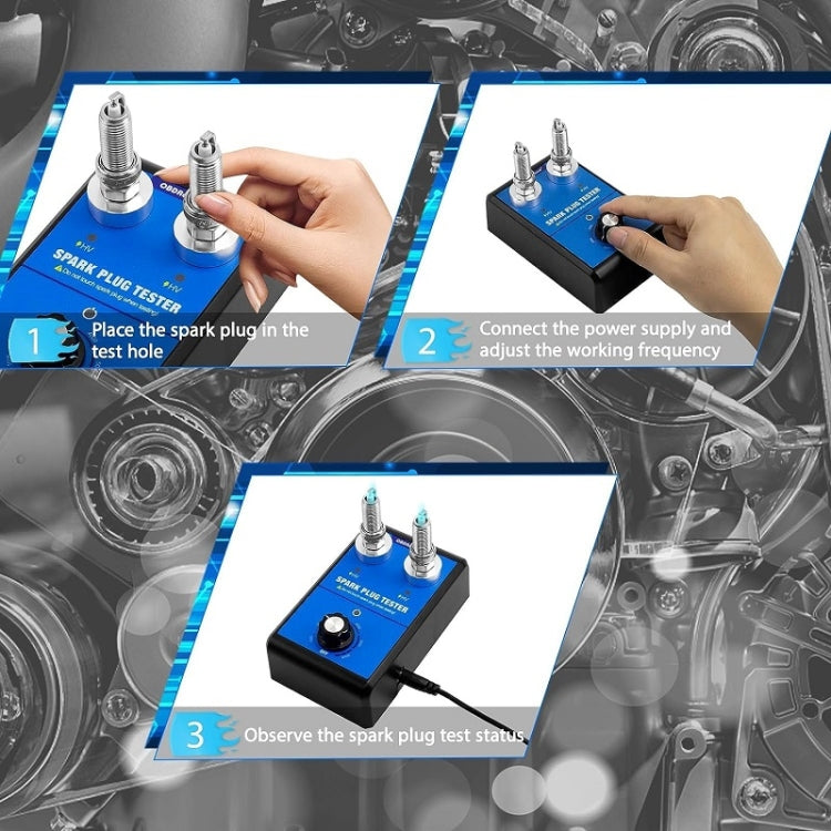 OBDResource High-Pressure Adjustable Dual-Hole Spark Plug Ignition Detector(EU Plug) - Electronic Test by OBDResource | Online Shopping South Africa | PMC TechLife | Buy Now Pay Later Mobicred