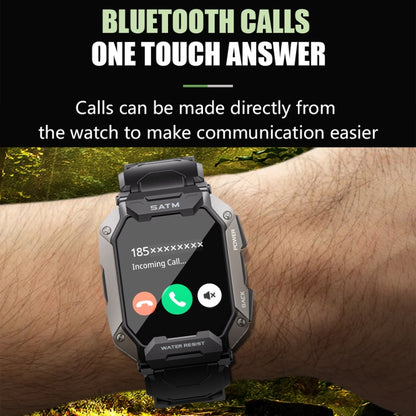 C20Plus 1.81-inch Health Monitoring Waterproof Bluetooth Call Smart Watch, Color: Camouflage Green - Smart Watches by PMC Jewellery | Online Shopping South Africa | PMC Jewellery | Buy Now Pay Later Mobicred