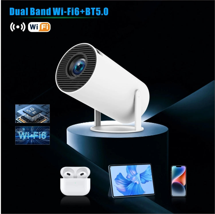 HY300 PRO Smart Projector Android 11.0 System 120 Lumen Portable Projector(EU Plug) - Mini Projector by PMC Jewellery | Online Shopping South Africa | PMC Jewellery | Buy Now Pay Later Mobicred