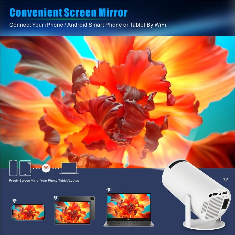 HY300 PRO Smart Projector Android 11.0 System 120 Lumen Portable Projector(UK Plug) - Mini Projector by PMC TechLife | Online Shopping South Africa | PMC TechLife | Buy Now Pay Later Mobicred