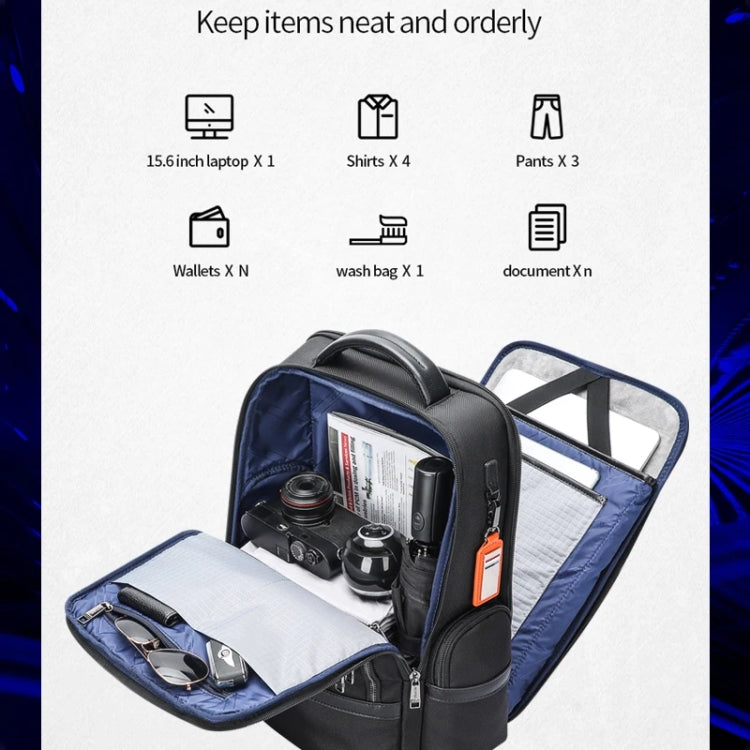 Bopai 61-121601 Large Capacity Waterproof Business Laptop Backpack With USB+Type-C Port(Blue) - Backpack by Bopai | Online Shopping South Africa | PMC Jewellery | Buy Now Pay Later Mobicred