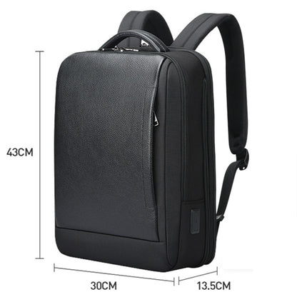 Bopai AL-61-122631B Large Capacity Cowhide Laptop Backpack With USB+Type-C Port(High-end Version) - Backpack by Bopai | Online Shopping South Africa | PMC Jewellery | Buy Now Pay Later Mobicred