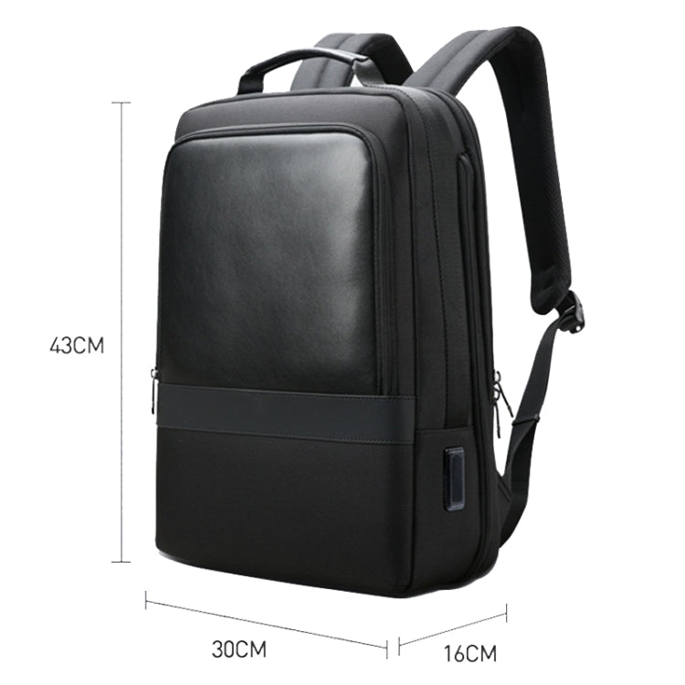 Bopai 61-26111 Large Capacity Business Commuter Laptop Backpack With USB+Type-C Port(Black) - Backpack by Bopai | Online Shopping South Africa | PMC Jewellery | Buy Now Pay Later Mobicred