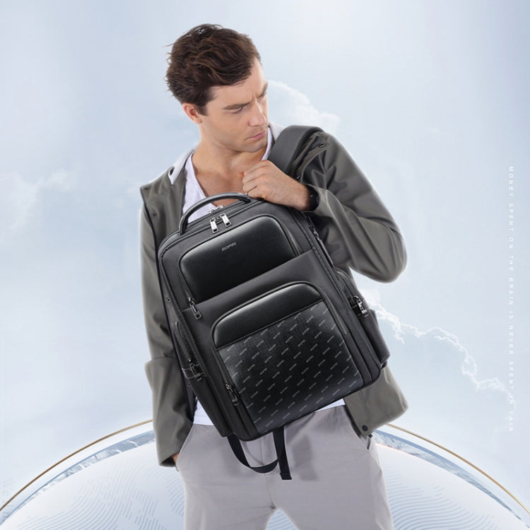Bopai 61-91911 Large Capacity Business Waterproof Laptop Backpack With USB+Type-C Port(Black) - free shipping - PMC Jewellery - Order now!