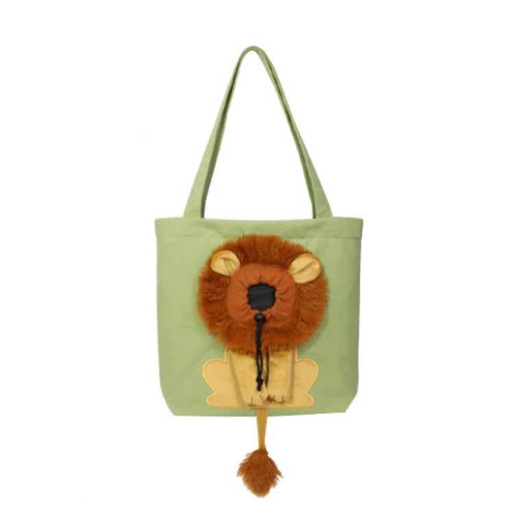 Canvas Expandable Little Lion Shape Cat Bag Small Dog Handbag, Size: Large (Light Green) - Pet Storages & Bags by PMC TechLife | Online Shopping South Africa | PMC TechLife | Buy Now Pay Later Mobicred
