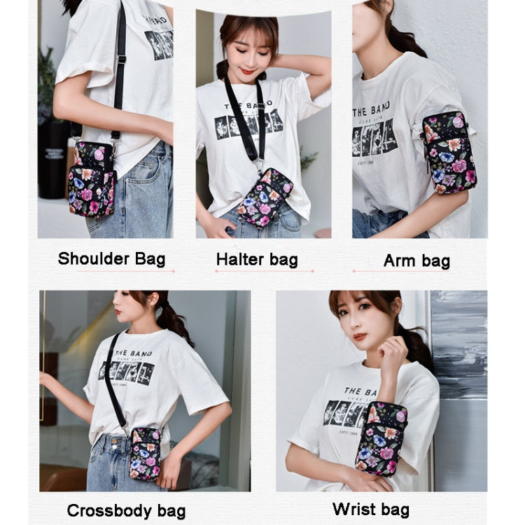 Printed Crossbody Mobile Phone Bag Mini Wallet With Arm Band, Style: Star - Single-shoulder Bags by PMC TechLife | Online Shopping South Africa | PMC TechLife | Buy Now Pay Later Mobicred