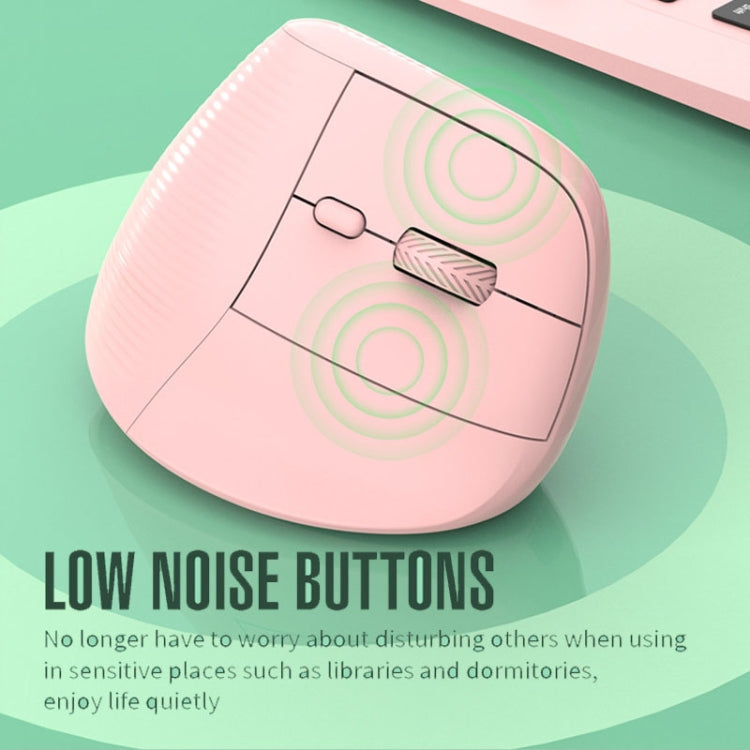 XUNSVFOX H5 Upright Vertical Dual Mode Mouse Rechargeable Wireless Business Office Mouse(Pink) - Wireless Mice by XUNSVFOX | Online Shopping South Africa | PMC Jewellery | Buy Now Pay Later Mobicred