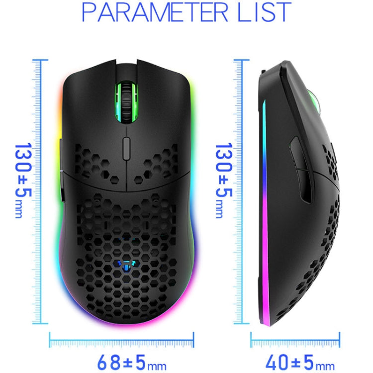 XUNSVFOX XYH80 Hollow Hole Rechargeable Wireless Gaming Mouse RGB Light Computer Office Mouse(Black) - Wireless Mice by XUNSVFOX | Online Shopping South Africa | PMC Jewellery | Buy Now Pay Later Mobicred