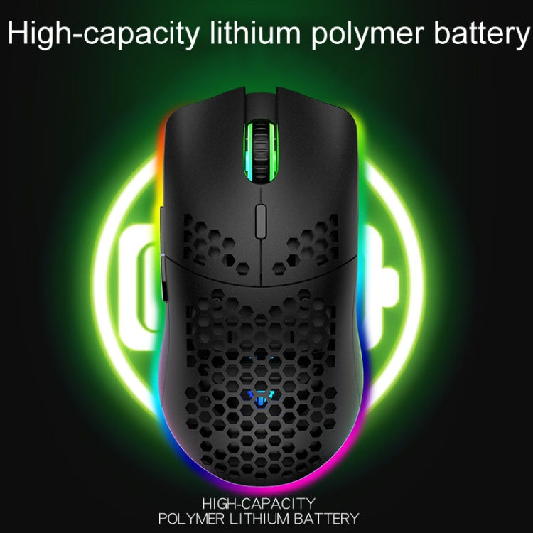 XUNSVFOX XYH80 Hollow Hole Rechargeable Wireless Gaming Mouse RGB Light Computer Office Mouse(Black) - Wireless Mice by XUNSVFOX | Online Shopping South Africa | PMC Jewellery | Buy Now Pay Later Mobicred