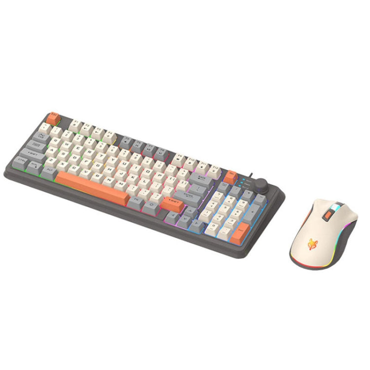 XUNSVFOX K820 Wired Gaming Mechanical Feeling 94 Keys Keyboard And Mouse Set(Shimmer) - Wired Keyboard by XUNSVFOX | Online Shopping South Africa | PMC Jewellery | Buy Now Pay Later Mobicred