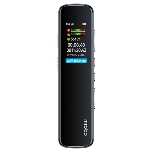 Mrobo RV-19 0.96-inch HD Screen 3D Noise Reduction Recording Pen Music Player, Capacity: 128GB(Black) - Recording Pen by Mrobo | Online Shopping South Africa | PMC Jewellery | Buy Now Pay Later Mobicred