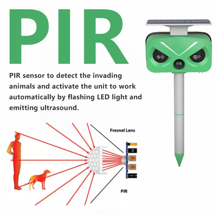 Outdoor Solar Animal Repeller Multi-functional Bird/Cat/Rat Repeller(SJZ028-2) - Outdoor Insect Repellent by PMC TechLife | Online Shopping South Africa | PMC TechLife | Buy Now Pay Later Mobicred