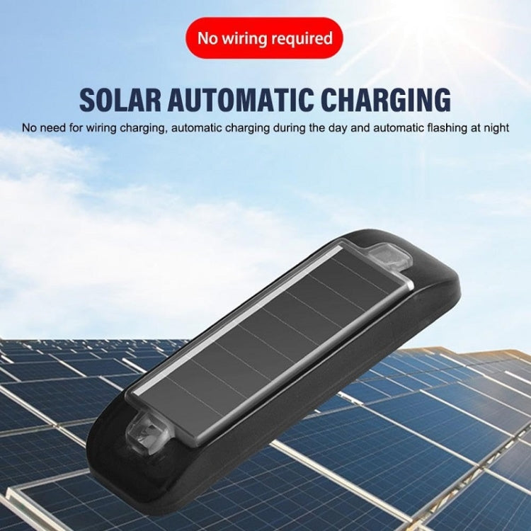 Solar Warning Light Anti-rear Collision LED Flashing Light(Symphony Vibration Sensor+Orange) - Warning Lights by PMC TechLife | Online Shopping South Africa | PMC TechLife | Buy Now Pay Later Mobicred