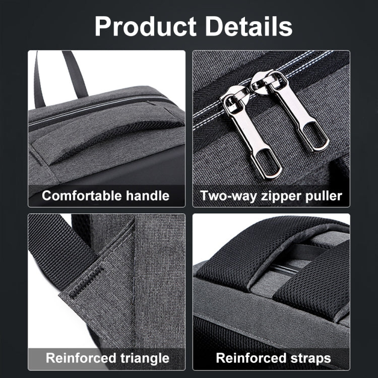 16 inch Large Capacity Password Lock Anti-Theft Laptop Backpack With USB Port(Dark Gray) - Backpack by PMC Jewellery | Online Shopping South Africa | PMC Jewellery | Buy Now Pay Later Mobicred