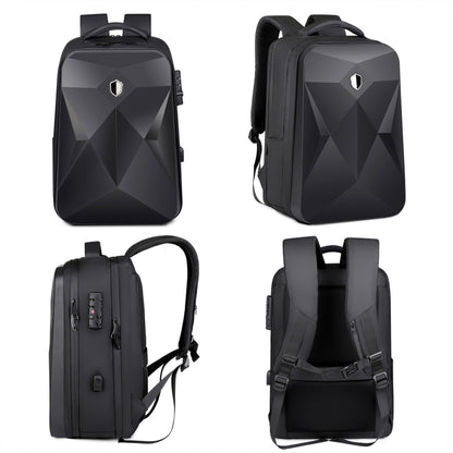 17 inch Password Lock Large Capacity Waterproof Laptop Backpack with USB Port(Dark Gray) - Backpack by PMC Jewellery | Online Shopping South Africa | PMC Jewellery | Buy Now Pay Later Mobicred