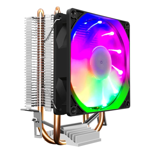 COOLMOON Frost Double Copper Tube CPU Fan Desktop PC Illuminated Silent AMD Air-Cooled Cooler, Style: P2 Streamline Edition Single Fan - Fan Cooling by COOLMOON | Online Shopping South Africa | PMC Jewellery | Buy Now Pay Later Mobicred