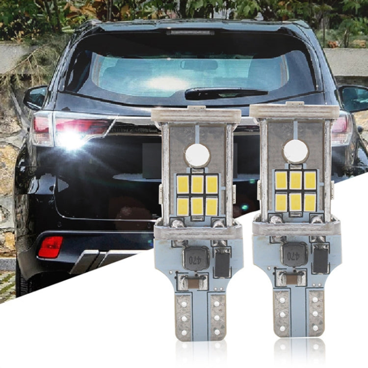 2pcs Automotive LED Reversing Lights Decode Induction Wide Voltage Brake Lights(White) - Brake Lights by PMC TechLife | Online Shopping South Africa | PMC TechLife | Buy Now Pay Later Mobicred