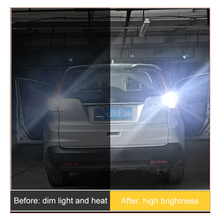 2pcs Automotive LED Reversing Lights Decode Induction Wide Voltage Brake Lights(White) - Brake Lights by PMC TechLife | Online Shopping South Africa | PMC TechLife | Buy Now Pay Later Mobicred