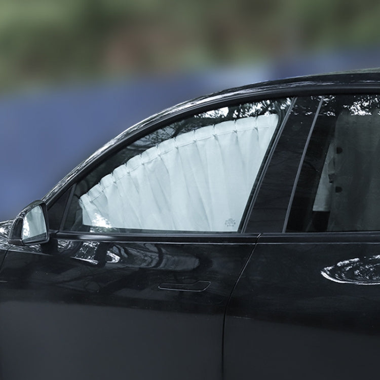 For Tesla Model Y 4pcs White Car Side Window Privacy Sun Protection Curtain - Window Foils & Solar Protection by PMC TechLife | Online Shopping South Africa | PMC TechLife | Buy Now Pay Later Mobicred