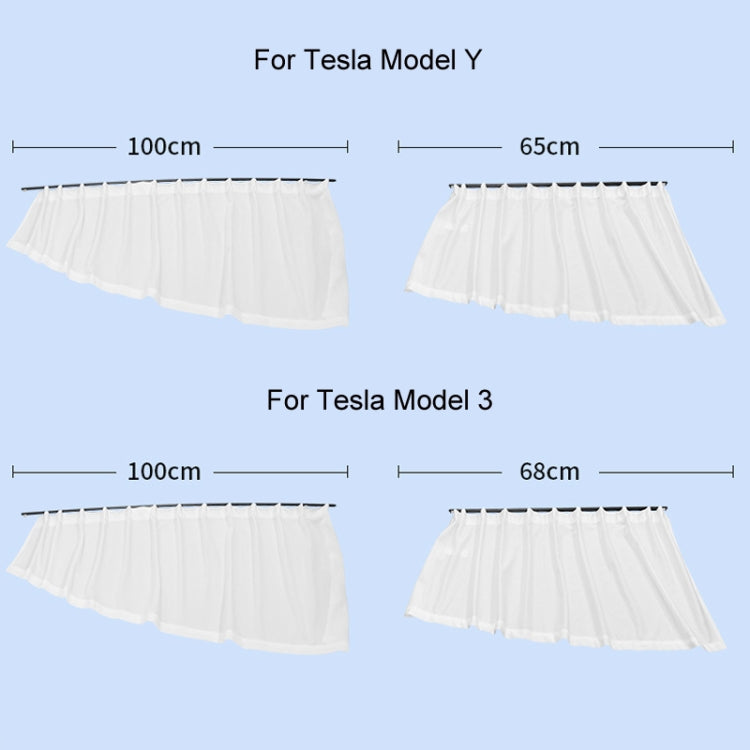 For Tesla Model Y 4pcs White Car Side Window Privacy Sun Protection Curtain - Window Foils & Solar Protection by PMC TechLife | Online Shopping South Africa | PMC TechLife | Buy Now Pay Later Mobicred