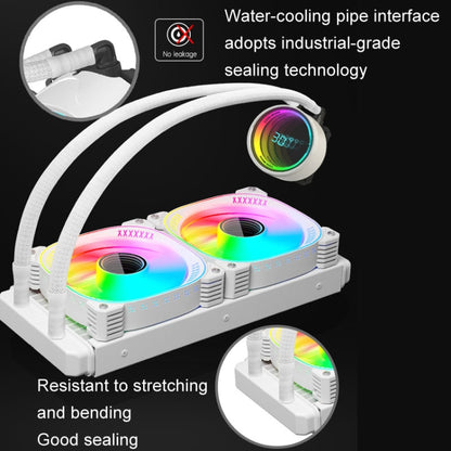 COOLMOON CM-YM-240T Digital ARGB Lens Edition Integrated Water Cooling CPU Cooler Temperature Display CPU Fan(Black) - Fan Cooling by COOLMOON | Online Shopping South Africa | PMC Jewellery | Buy Now Pay Later Mobicred