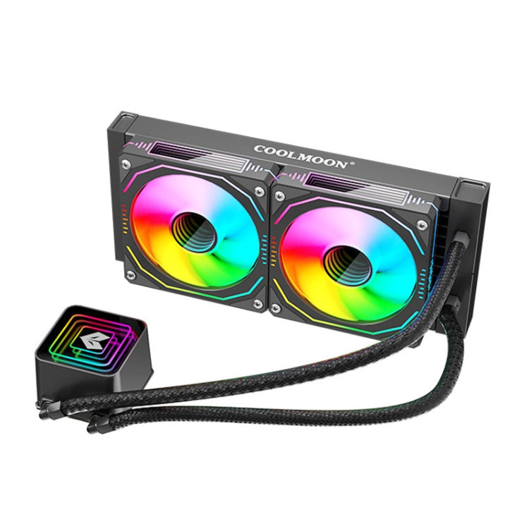 COOLMOON Glacier 240 Water Cooling Radiator Desktop ARGB Multi-Platform Integrated Lens CPU Water Cooling Fan, Color: Black - Fan Cooling by COOLMOON | Online Shopping South Africa | PMC Jewellery | Buy Now Pay Later Mobicred