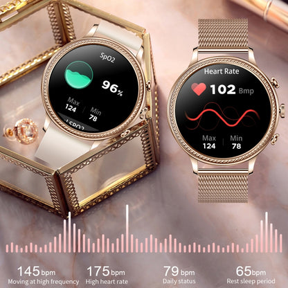 V60 1.39 Inch Health Monitoring Multifunctional Waterproof Bluetooth Call Smart Watch, Color: Gold Steel - Smart Watches by PMC Jewellery | Online Shopping South Africa | PMC Jewellery | Buy Now Pay Later Mobicred