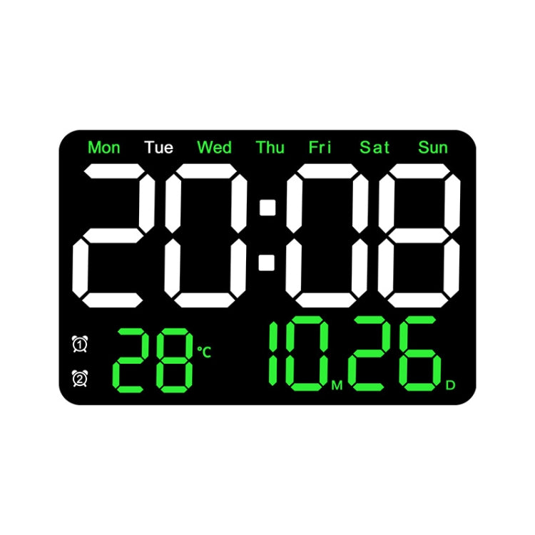 Multifunctional LED Digital Display Electronic Wall Clock Living Room Silent Alarm Clock, Color: Green - Wall Clock by PMc TechLife | Online Shopping South Africa | PMc TechLife | Buy Now Pay Later Mobicred