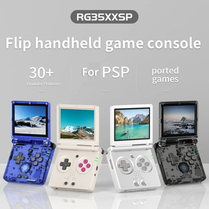 ANBERNIC RG35XXSP 3.5'' IPS Screen Flip Handheld Console Linux System WIFI Retro Video Game Player  64G+128G(Grey) - Pocket Console by ANBERNIC | Online Shopping South Africa | PMC Jewellery | Buy Now Pay Later Mobicred