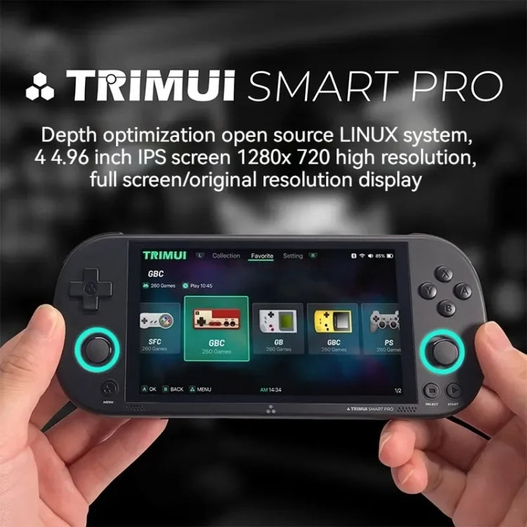 Trimui Smart Pro 4.96 Inch IPS Screen Handheld Game Console Open Source Linux System 64G(White) - Pocket Console by Trimui | Online Shopping South Africa | PMC Jewellery | Buy Now Pay Later Mobicred