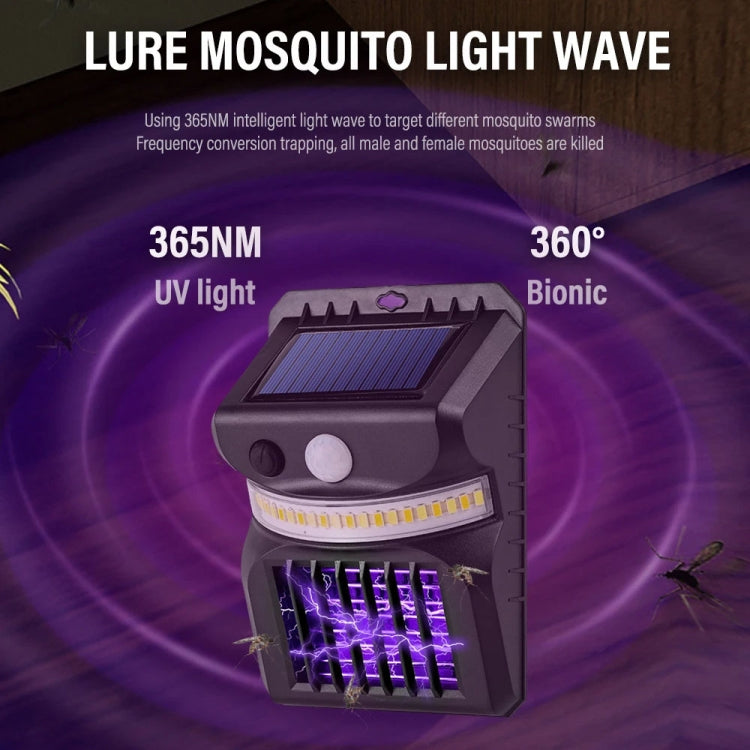 E-SMARTER W792 LED Solar Wall Light With Purple Light Mosquito Control Function Human Intelligent Sensor Outdoor Garden Lamp, Specification: White Light - Solar Lights by E-SMARTER | Online Shopping South Africa | PMC Jewellery | Buy Now Pay Later Mobicred