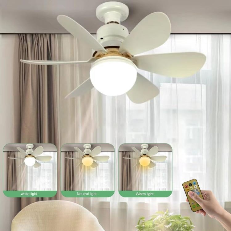 Home Small Fan Light E27 Snail Mouth Suspension Fan Lamp, Size: 420x205mm 30W Matcha Green(Remote Control Without Base) - Electric Fans by PMC Jewellery | Online Shopping South Africa | PMC Jewellery | Buy Now Pay Later Mobicred