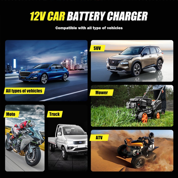FOXSUR Cars Motorcycles 12V Lithium Cattery Charger With Battery Detection(US Plug) - free shipping - PMC TechLife - Order now!