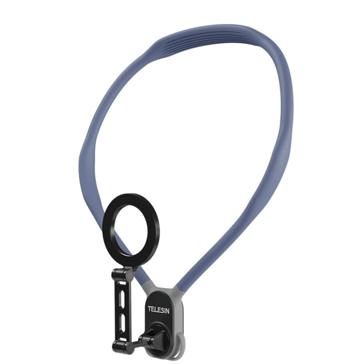 TELESIN MNM-002 Magsafe Magnetic Suction Mobile Phone Hanging Neck POV Viewing Angle Lazy Stand(Blue) - Stand by TELESIN | Online Shopping South Africa | PMC Jewellery | Buy Now Pay Later Mobicred