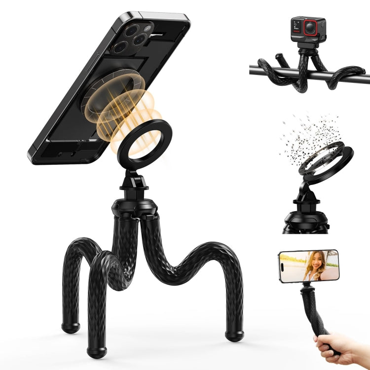 TELESIN P3-FM-02 Flexible Magnetic Suction Mobile Phone Tripod Magsafe Octopus Desktop Fixed Bracket - Stand by TELESIN | Online Shopping South Africa | PMC Jewellery | Buy Now Pay Later Mobicred