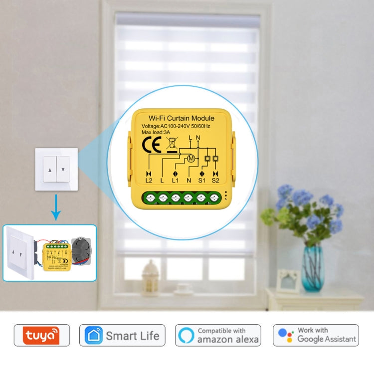 WiFi Graffiti Curtain Switch On / Off Module - Smart Switch by PMC Jewellery | Online Shopping South Africa | PMC Jewellery | Buy Now Pay Later Mobicred