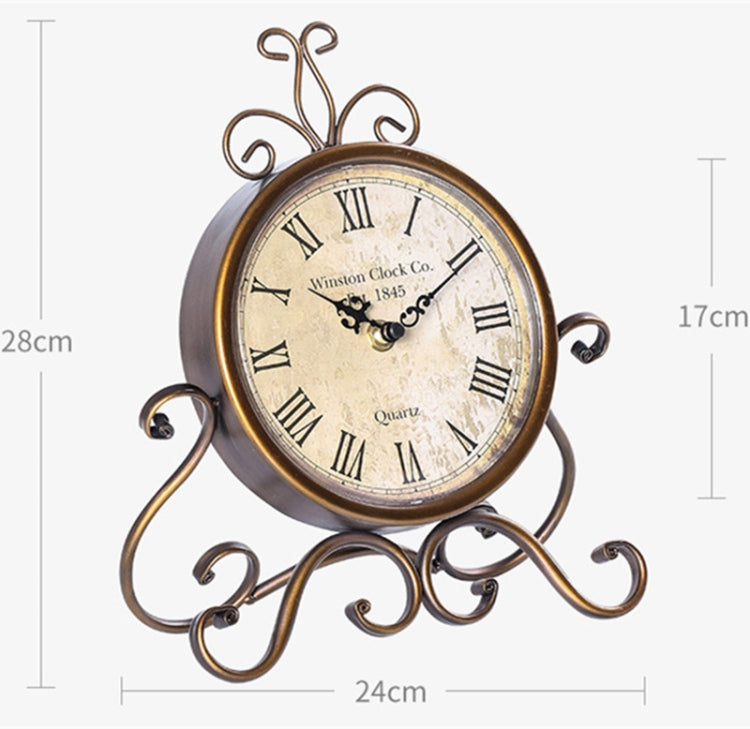 Iron Mute Clock Retro Living Room Decoration Clock(White) - Wall Clock by PMc TechLife | Online Shopping South Africa | PMc TechLife | Buy Now Pay Later Mobicred