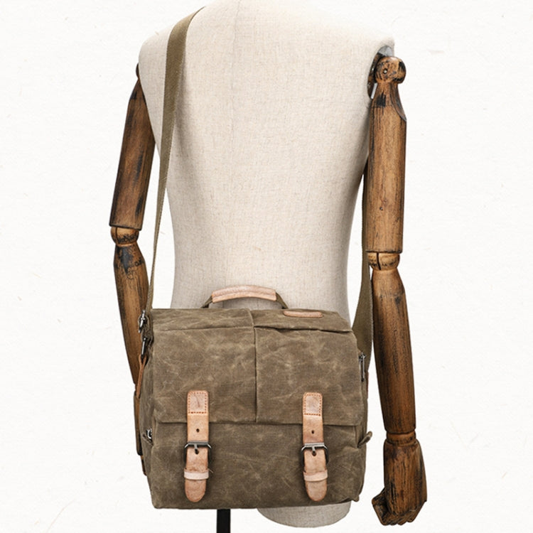 Camera Shoulder Messenger Bag Batik Canvas Waterproof Photography SLR Camera Bag(Dark Gray) - Strap Satchel by PMC TechLife | Online Shopping South Africa | PMC TechLife | Buy Now Pay Later Mobicred